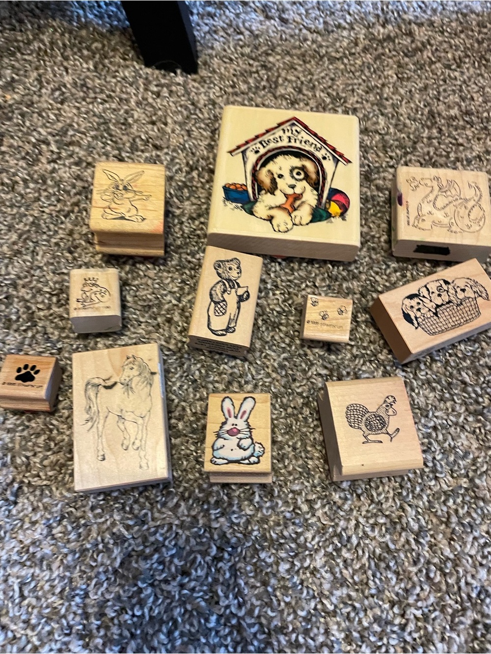 Stampin' Up Wooden Assorted Animal Stamps